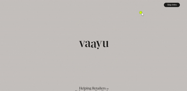 The Vaayu website was designed according to the rules of brutalism, web design trend