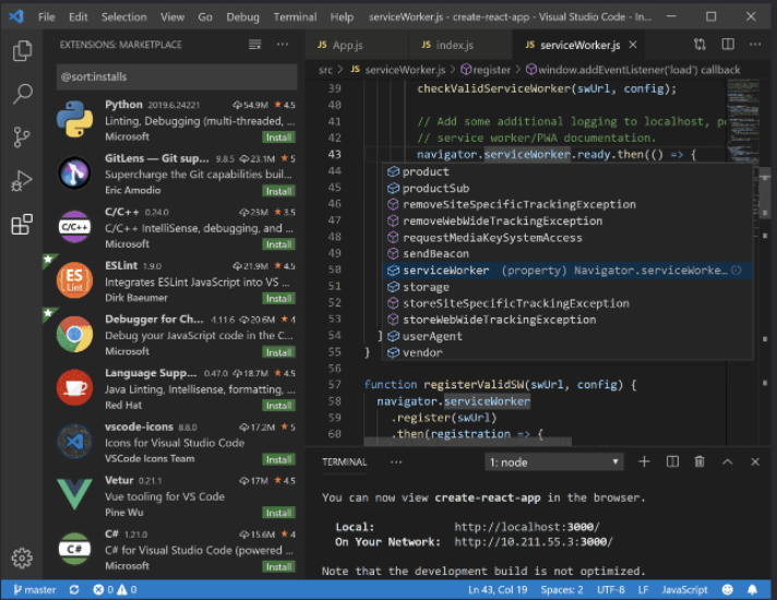 Visual Studio Code is a code editor that developers can use for free