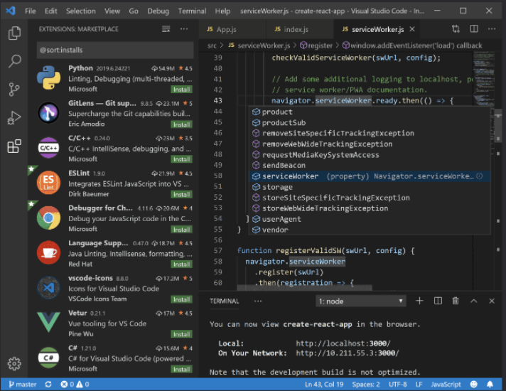 Visual Studio Code ist ein Code-Editor, den Entwickler kostenlos nutzen können