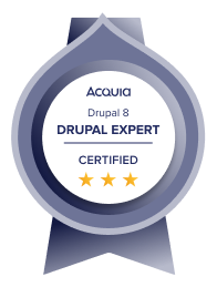 Drupal 8 expert certificate from the Acquia company