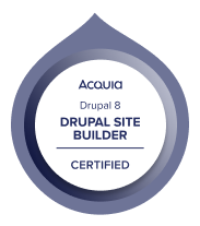 Drupal Site Builder certificate from the Acquia company