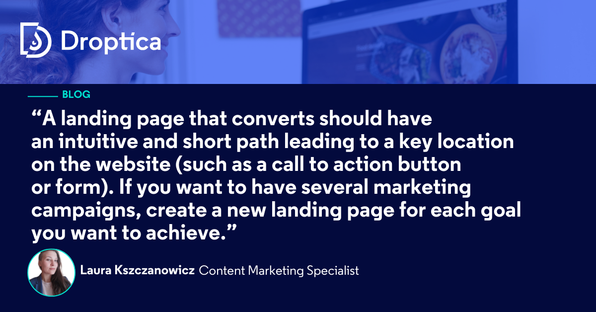 13 landing page tips that improve your conversion rates | Droptica