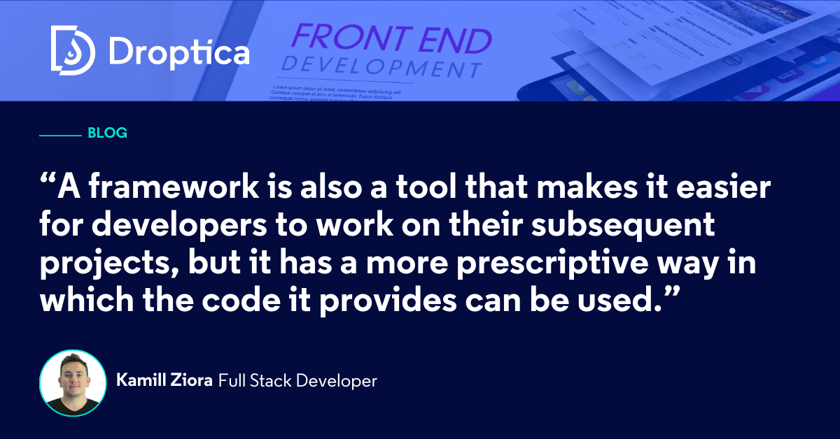 What are the best frontend frameworks for web projects? | Droptica