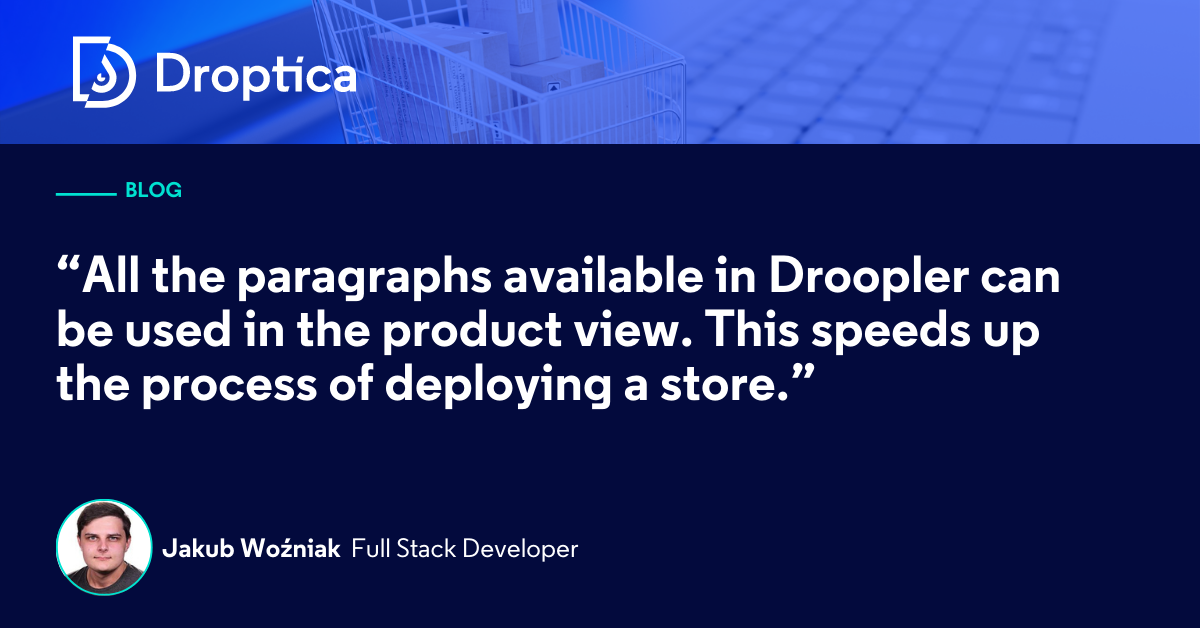 How to set up an ecommerce store? Steps in Droopler | Droptica