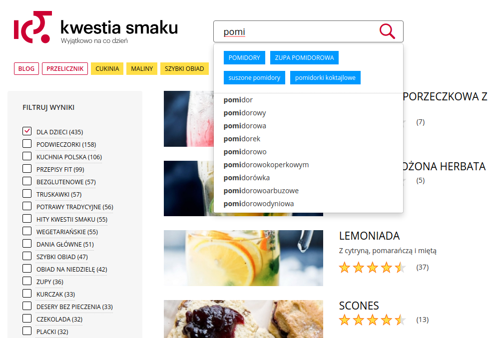 Kwestia Smaku search