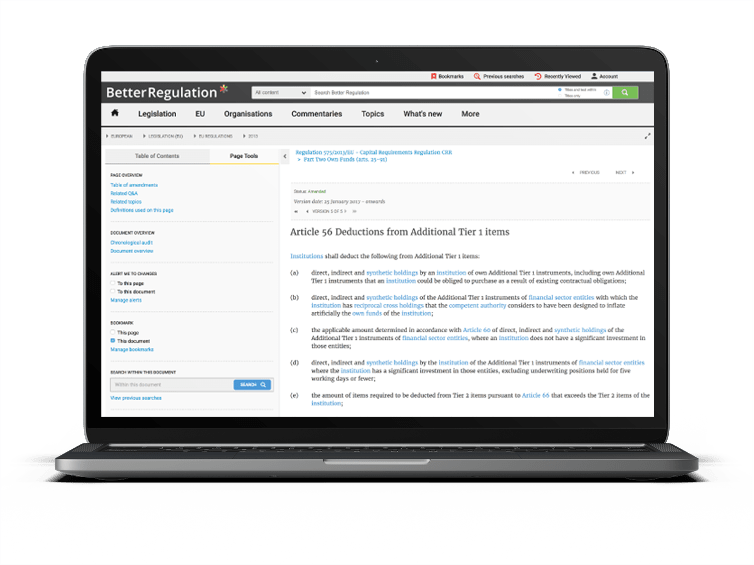 Better regulation website