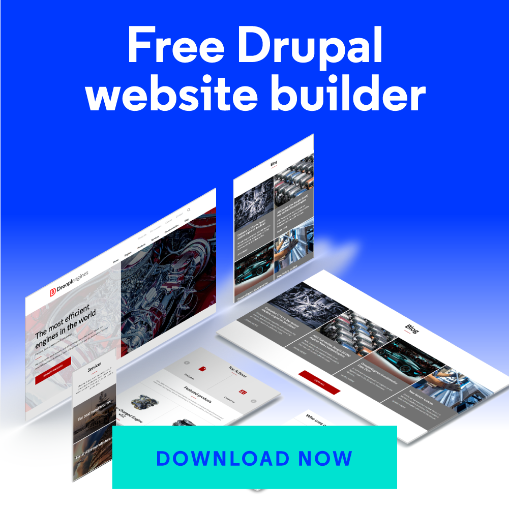 Droopler is a free open source website builder based on Drupal CMS