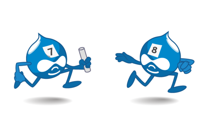 D7 icon passing the baton to D8 icon