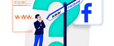 man deciding on building hs own website versus facebook fanpage