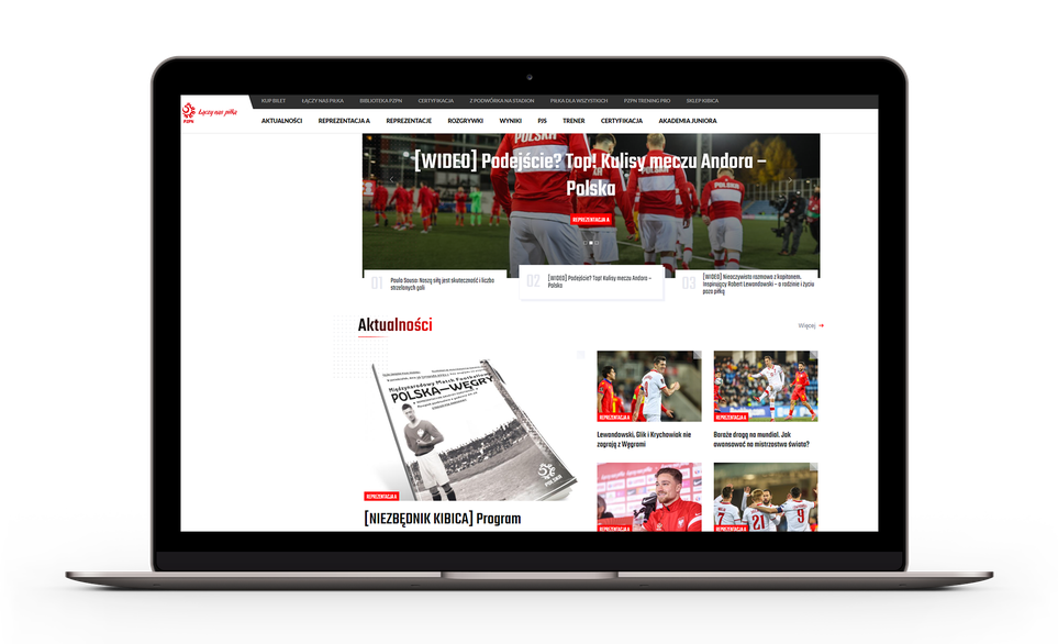 The home page of the Football Connects Us website uses the headless CMS