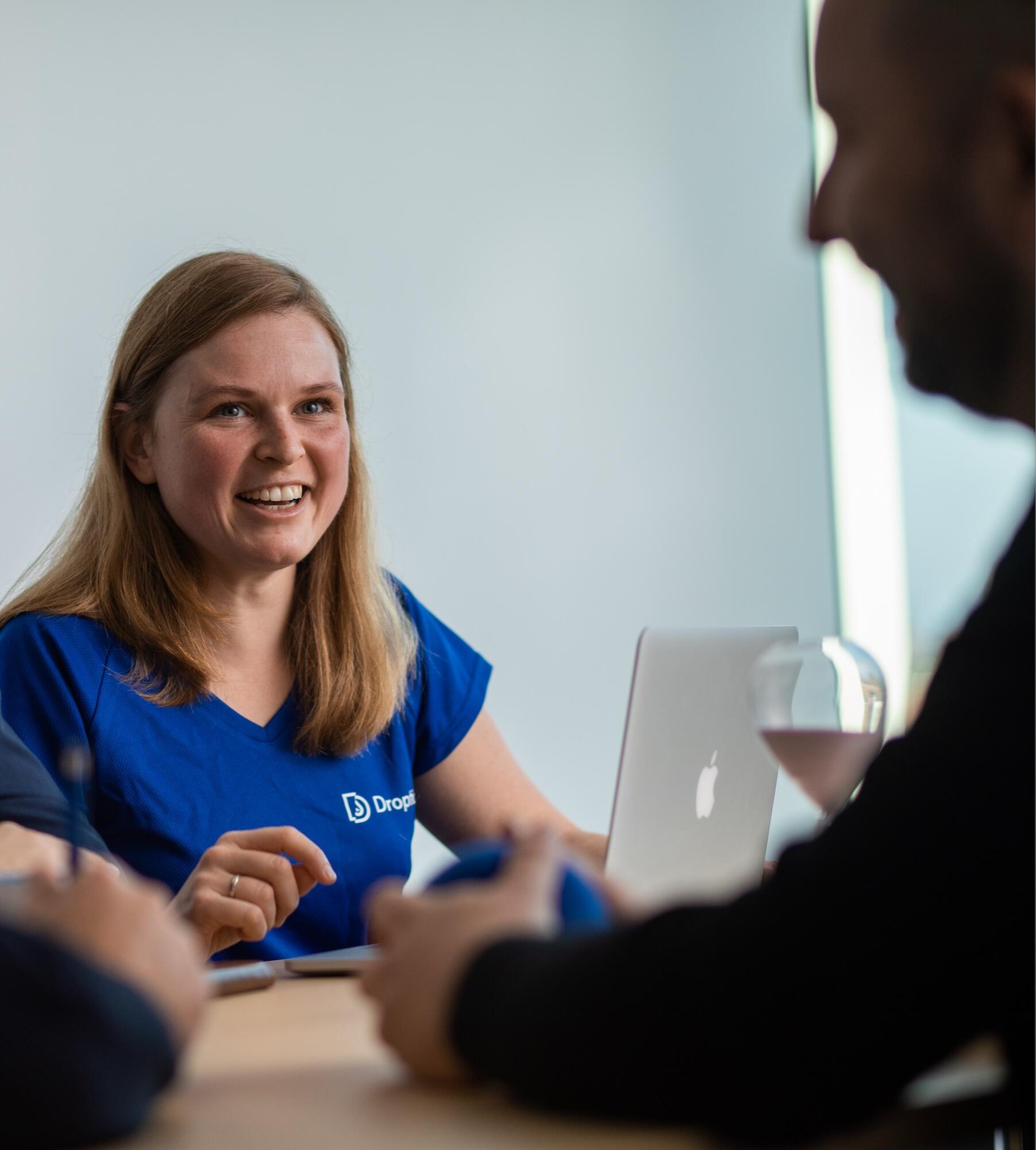 The Droptica team conducting intranet workshops on requirements mapping.