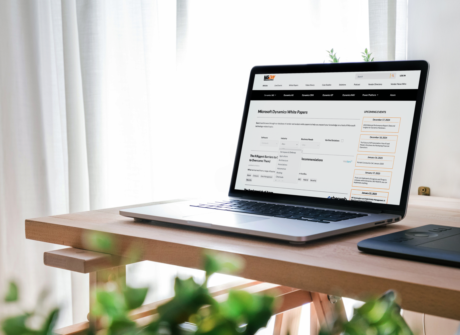 MSDW's website has advanced content filters to make searching easier for users.