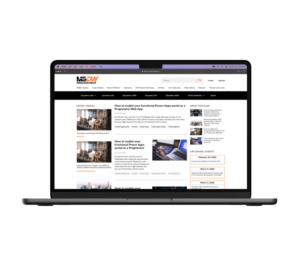 The MSDW website, which we redesigned and migrated from Drupal 7 to 10, improving its functionality.