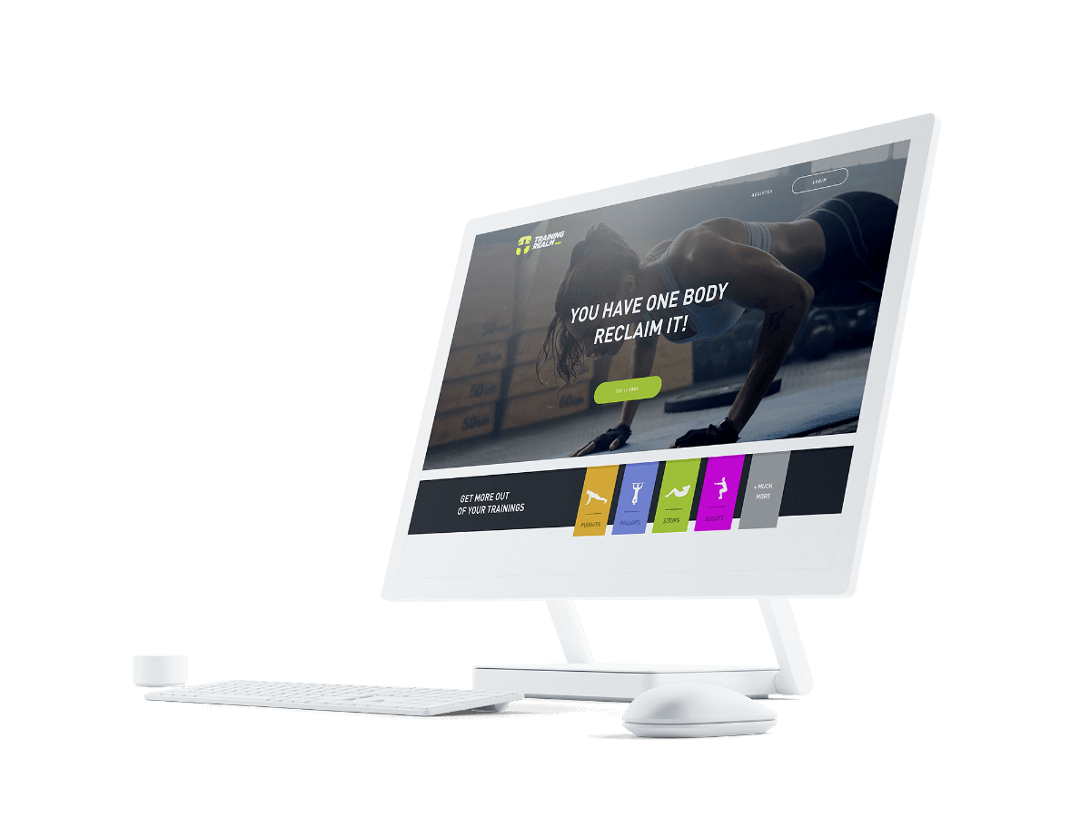 Training realm website preview
