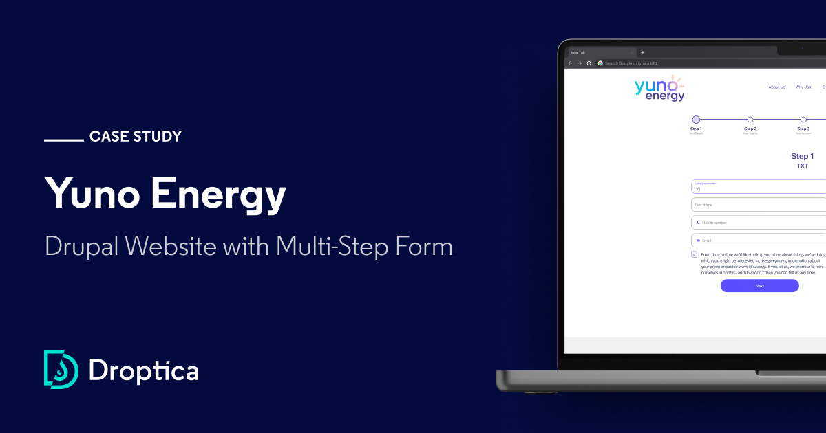 Drupal Website - Case Study Yuno Energy | Droptica