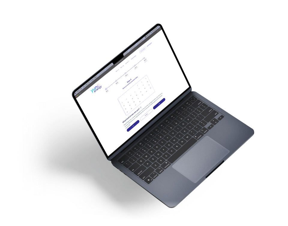 The calendar for a monthly payment is one of the steps in the registration form on a Drupal website.