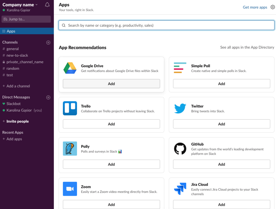 Slack - Integrationen